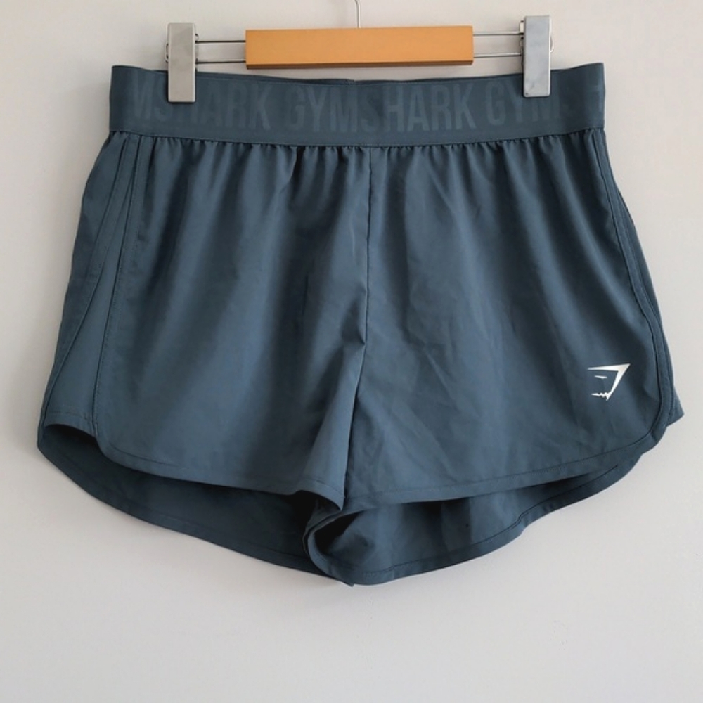 GYMSTARK | Training Loose Fit Shorts Pull On Stretchy Waistband, Teal, Womens L